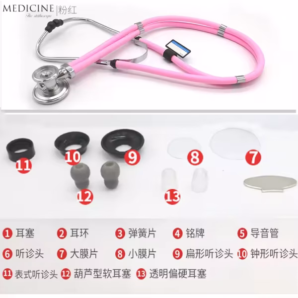 Factory Direct Sales Multi-Functional Double-Tube Medical Clock Professional Doctor Stethoscope Hour AudibleFetal Heart customised - Image 8