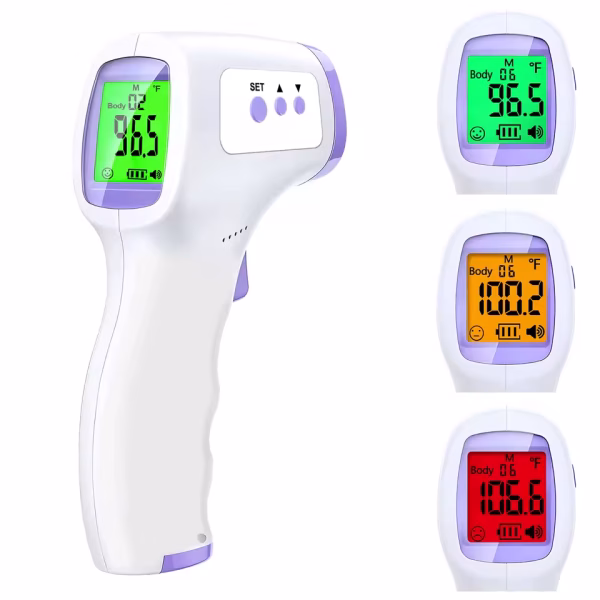 Digital Infrared Thermometer Forehead Body Non-Contact Fever Thermometers Or Medical Portable Finger Pulse Oximeter Blood Oxygen - Image 3