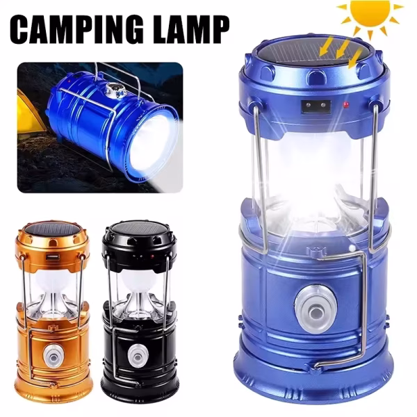 Solar Multifunctional Handheld Camping Lamp Tent Lamp LED Portable Flashlight Portable Waterproof Emergency Powered Work Light - Image 3