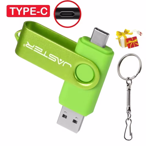 TYPE-C USB Flash Drive 128GB Real Capacity Pen Drive 64GB Free Key Chain Memory Stick Creative Business Gift Red U Disk Blue 32G - Image 3