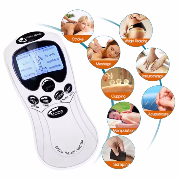 Electric Dual Output Tens Massage Machine Electrical EMS Muscle Stimulator Full Body Pulse Massager Acupuncture Health Care - Image 2