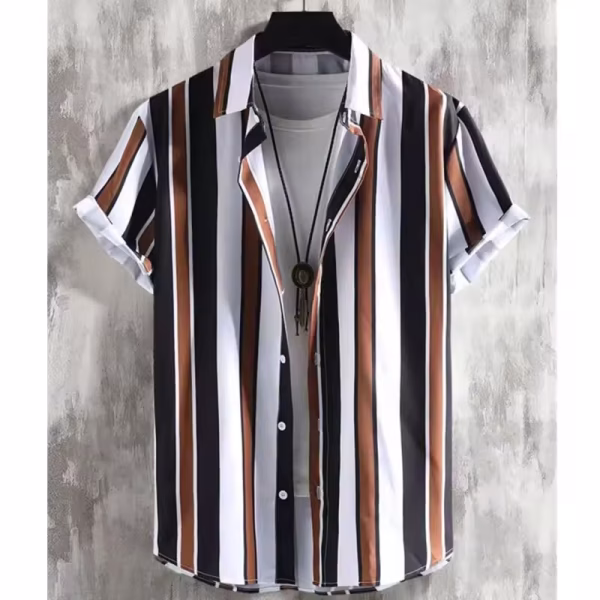 Summer Men's Shirt Summer Casual Fashion Short Sleeved Shirt Men Loose Breathable Hawaiian Shirt Man Casual Men's Clothing Top - Image 5