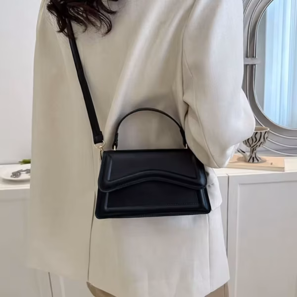 New Fashion Sling Shoulder Bag Trend PU Leather Messenger Handbags Solid Color Leisure Stylish Crossbody Bags For Women Girls - Image 2
