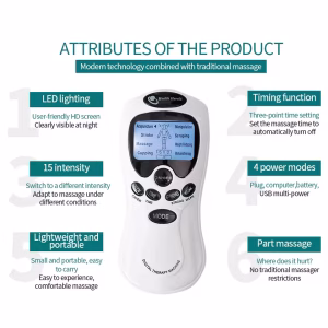 Electric Massage Instrument EMS Tense Machine Pulse Massager Tens Acupuncture Electrical Muscle Stimulator for Neck Back Body