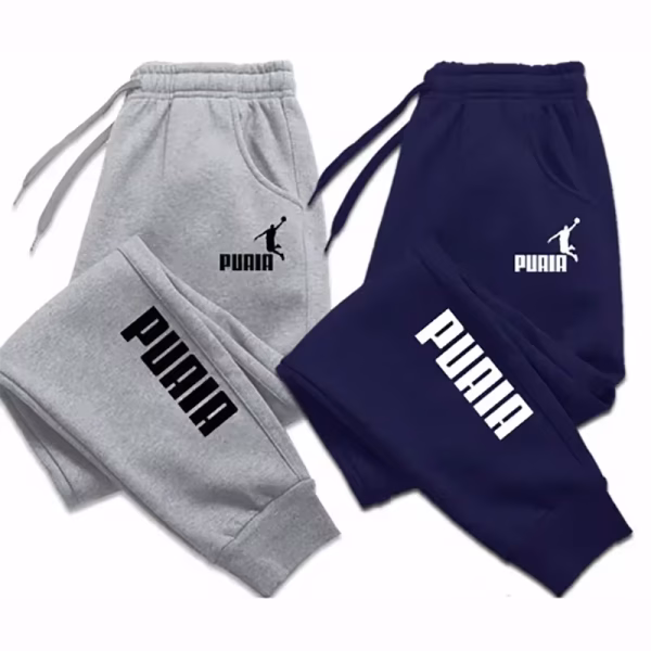 PUAIA Print Men's Pants Autumn/Winter New Sport Jogging Trousers Fitness Loose Fit Clothing Solid Color Outfit Streetwear Pants - Image 6