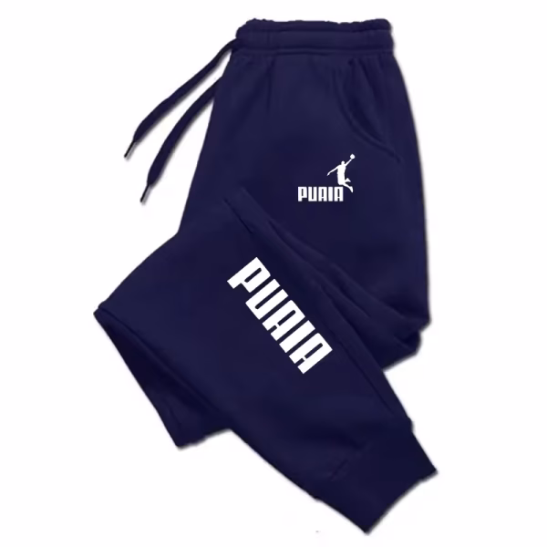 PUAIA Print Men's Pants Autumn/Winter New Sport Jogging Trousers Fitness Loose Fit Clothing Solid Color Outfit Streetwear Pants - Image 4