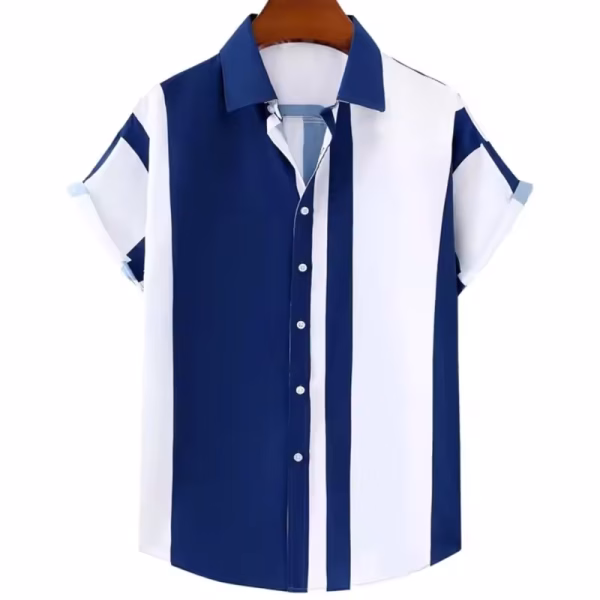 Summer Men's Shirt Summer Casual Fashion Short Sleeved Shirt Men Loose Breathable Hawaiian Shirt Man Casual Men's Clothing Top - Image 2