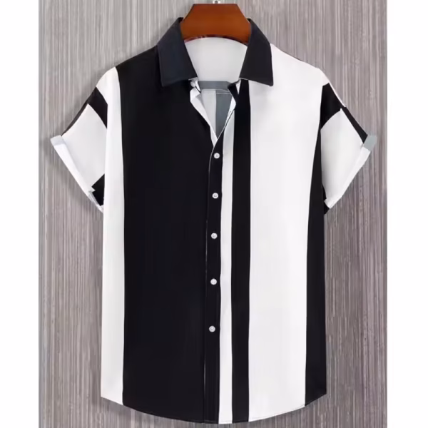 Summer Men's Shirt Summer Casual Fashion Short Sleeved Shirt Men Loose Breathable Hawaiian Shirt Man Casual Men's Clothing Top - Image 4