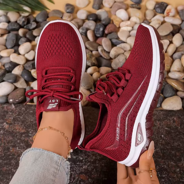Women's shoes, soft soles, not tired feet,summer sneakers platform shoes, flying weaving, breathable women's sneakers shoes - Image 3