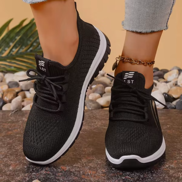 Women's shoes, soft soles, not tired feet,summer sneakers platform shoes, flying weaving, breathable women's sneakers shoes - Image 2